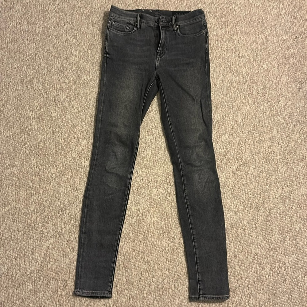 All Saints “Eve” denim grey skinny jeans with stretch 26